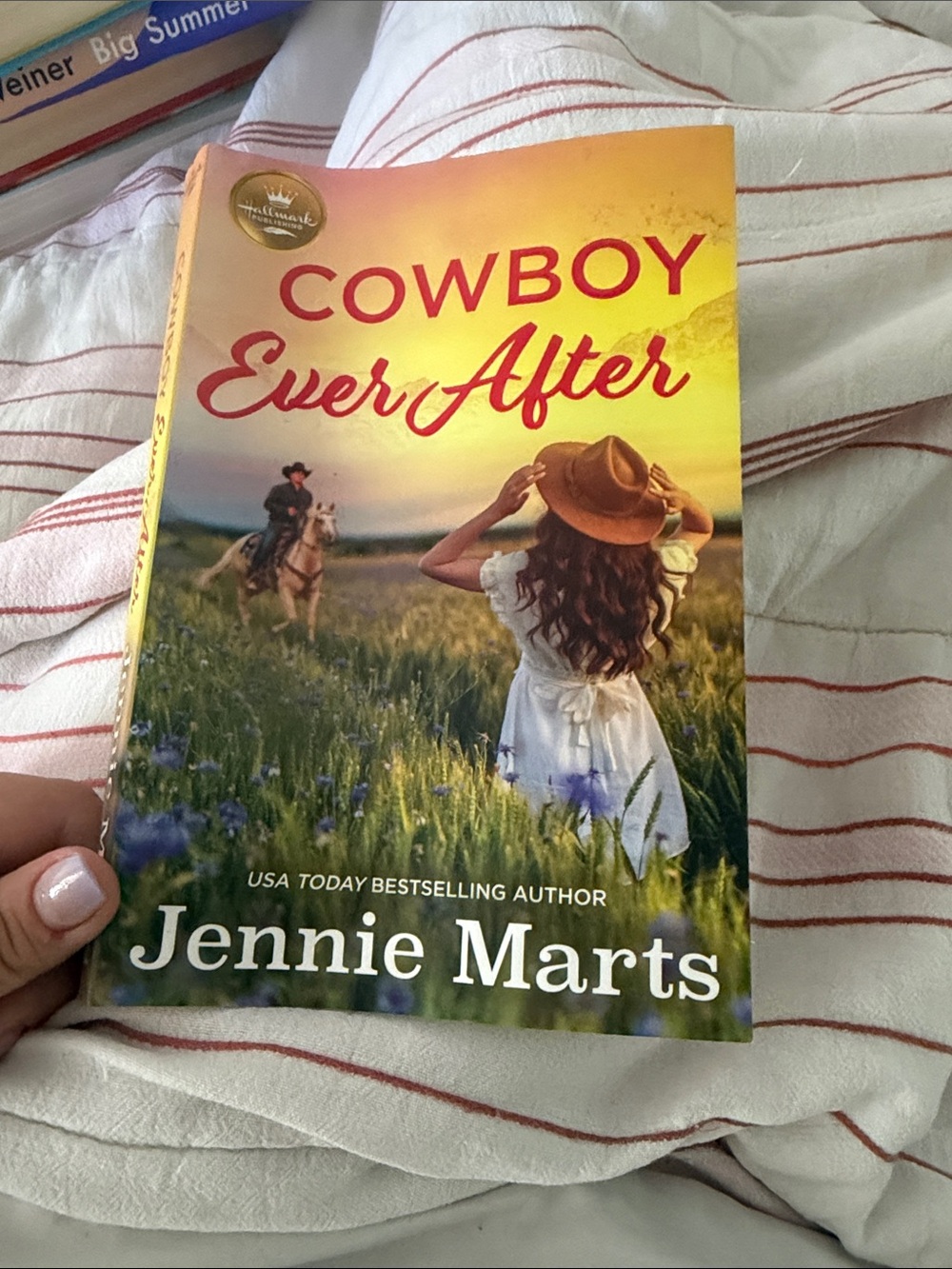 Cowboy Ever After by Jennie Marts - Gradient Yellow & Green Cover